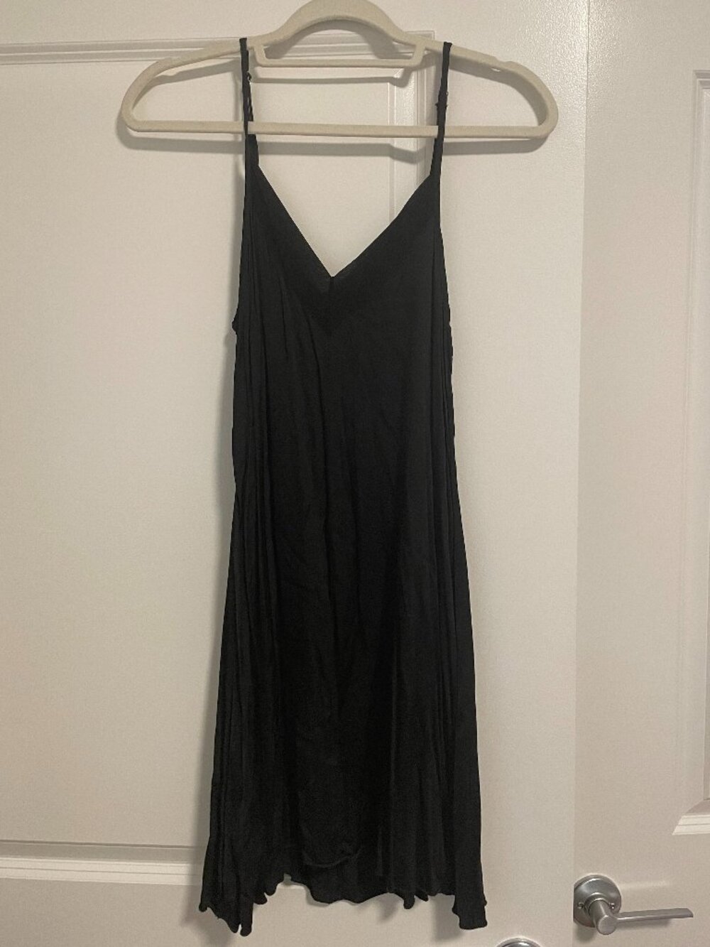 Haveone Black satin mini dress - Size Small/Medium